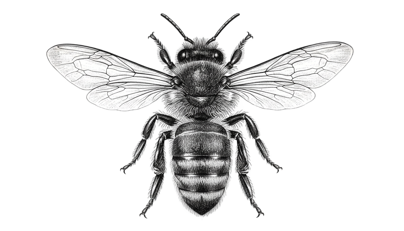 honey bee png black and white PNG transparent background
