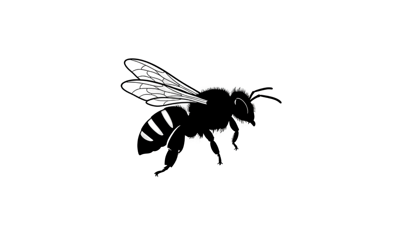 bee silhouette png PNG transparent background