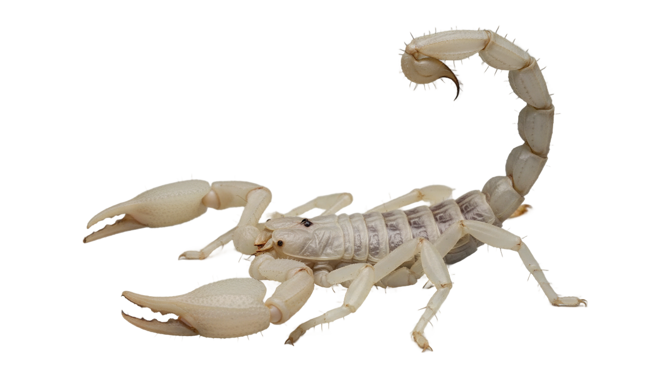 white scorpion png PNG transparent background