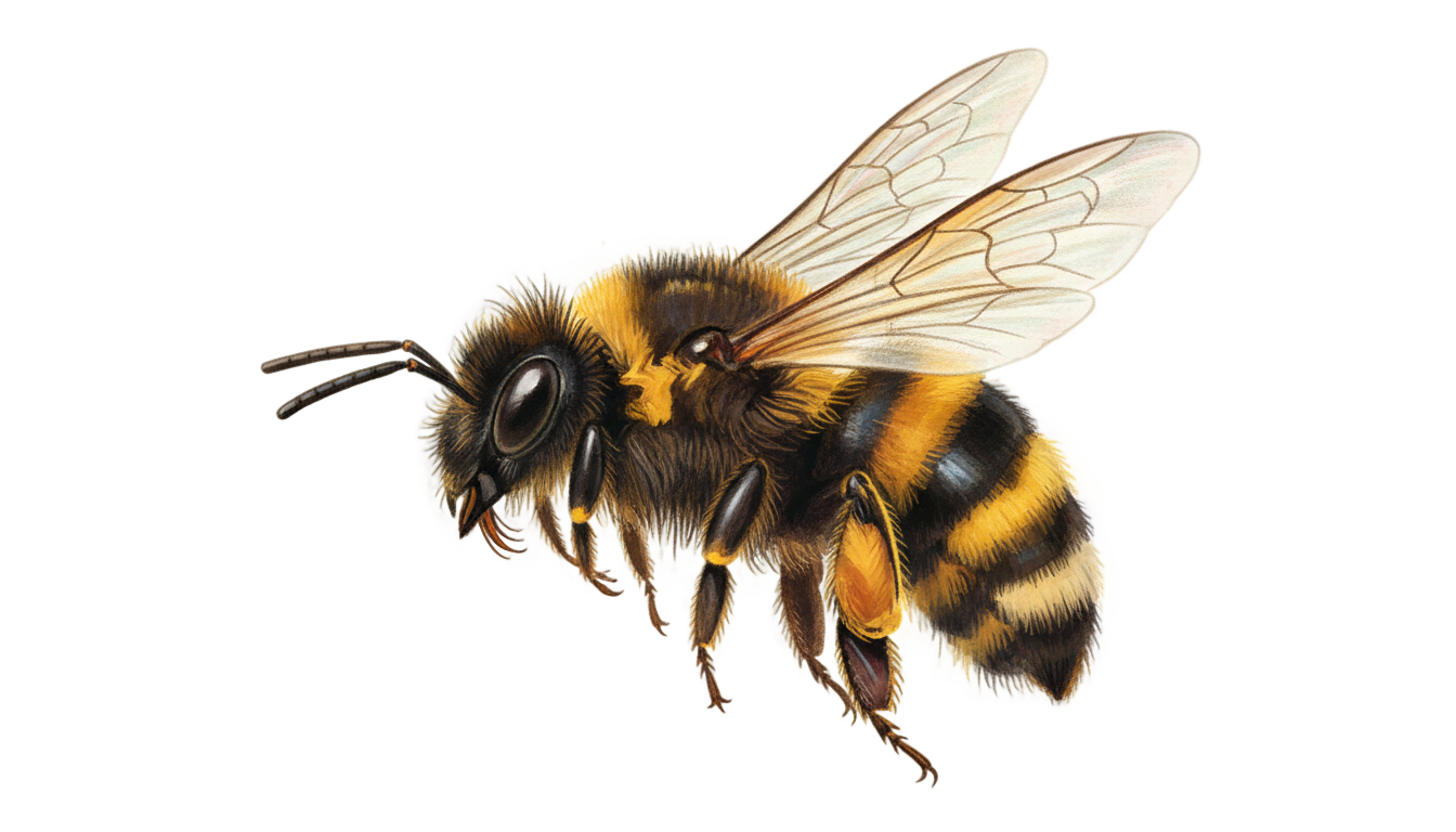 honey bee drawing png PNG transparent background