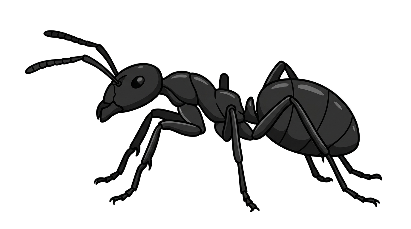 black ant clipart png PNG transparent background