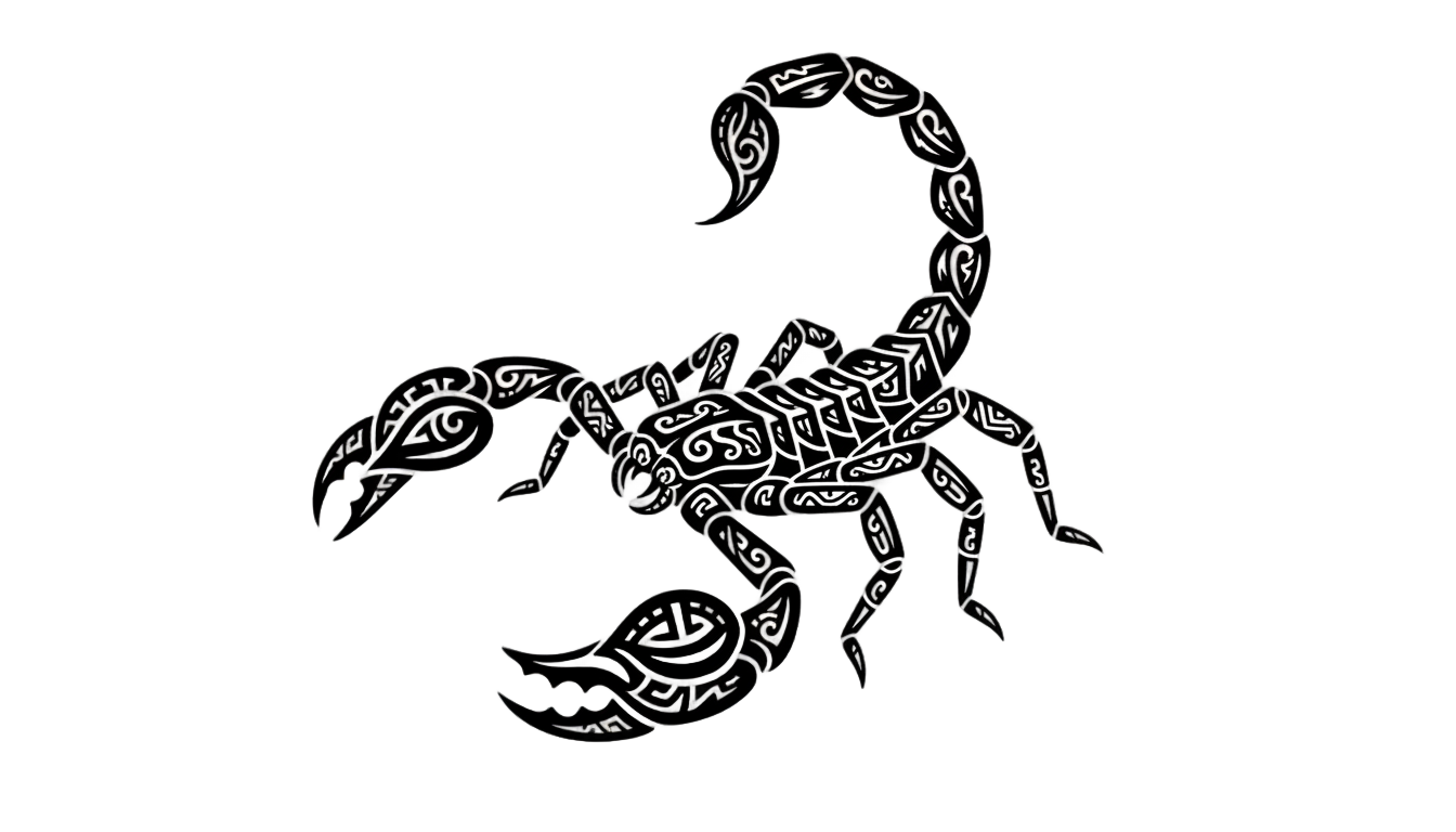 black scorpion tattoo png PNG transparent background