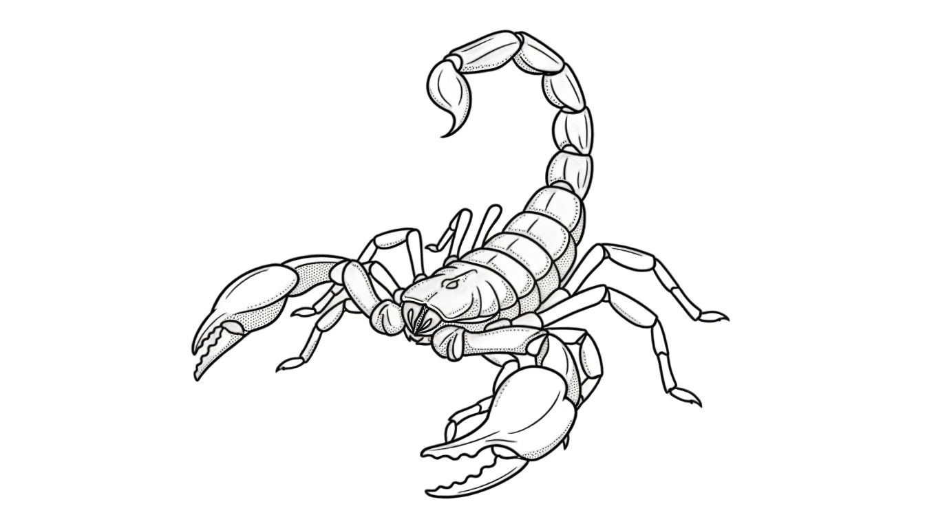 scorpion outline png PNG transparent background