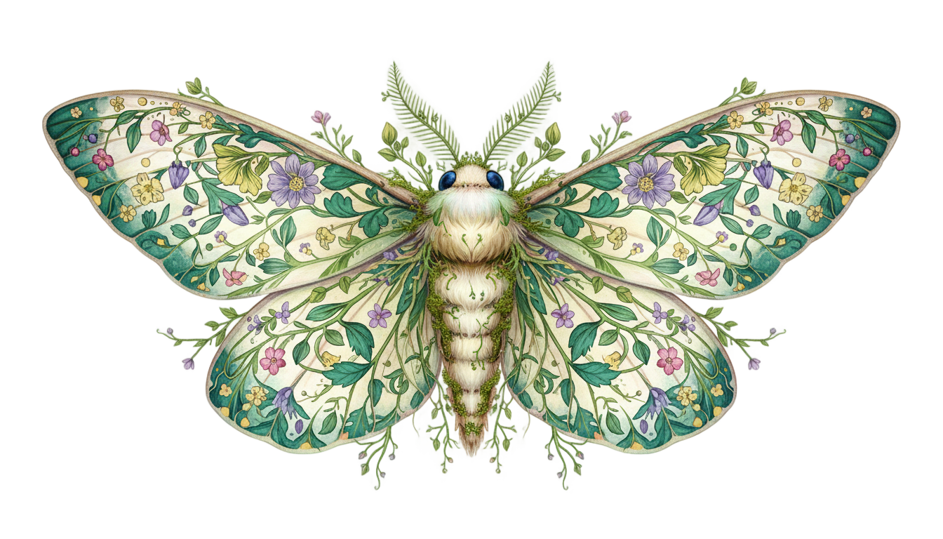 moth grow a garden png PNG transparent background