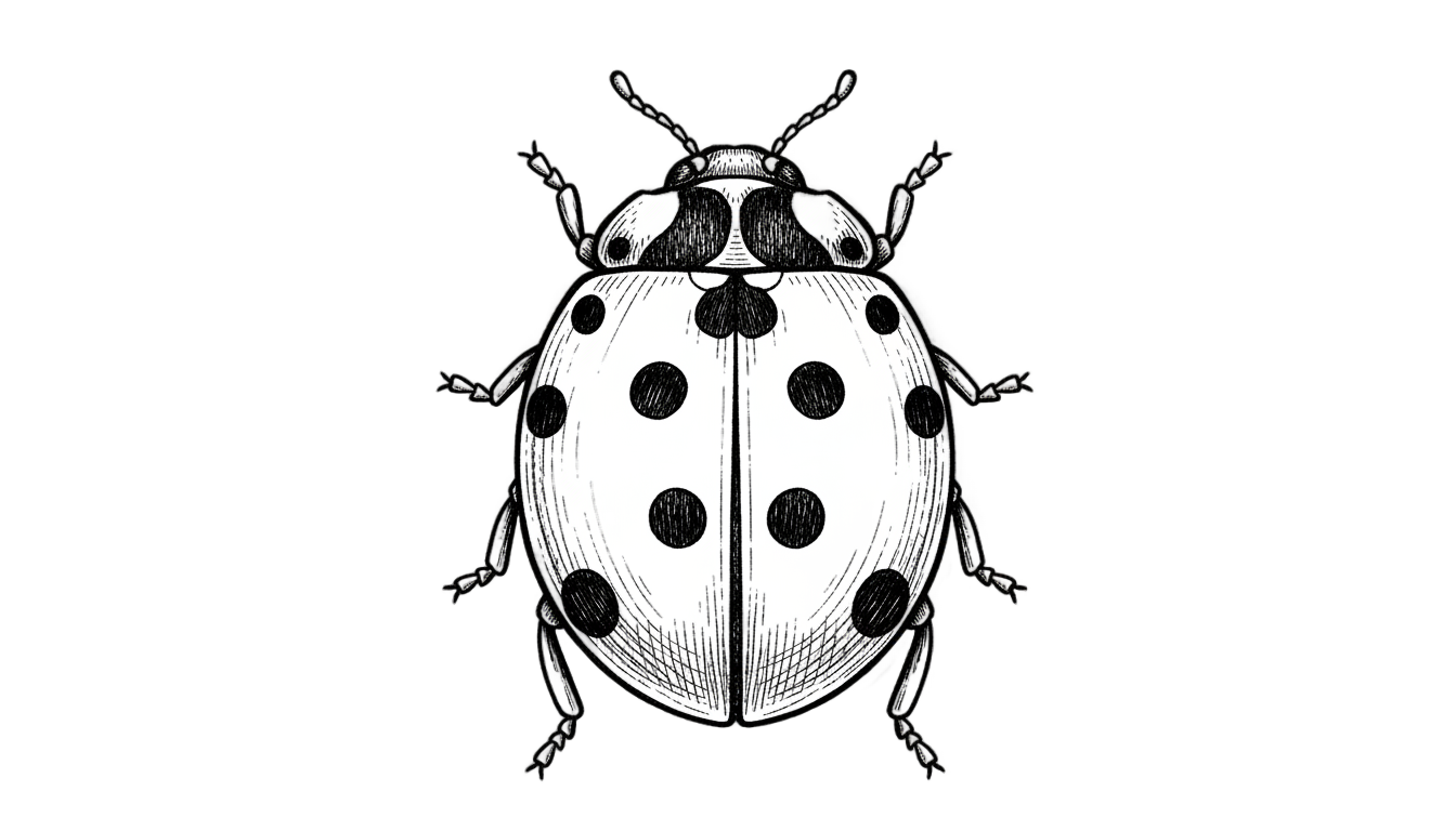 ladybug png black and white PNG transparent background