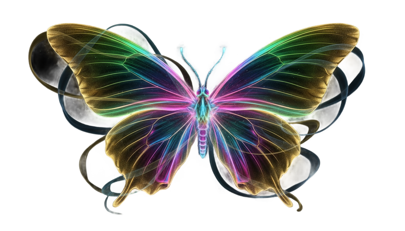 glow butterfly png PNG transparent background