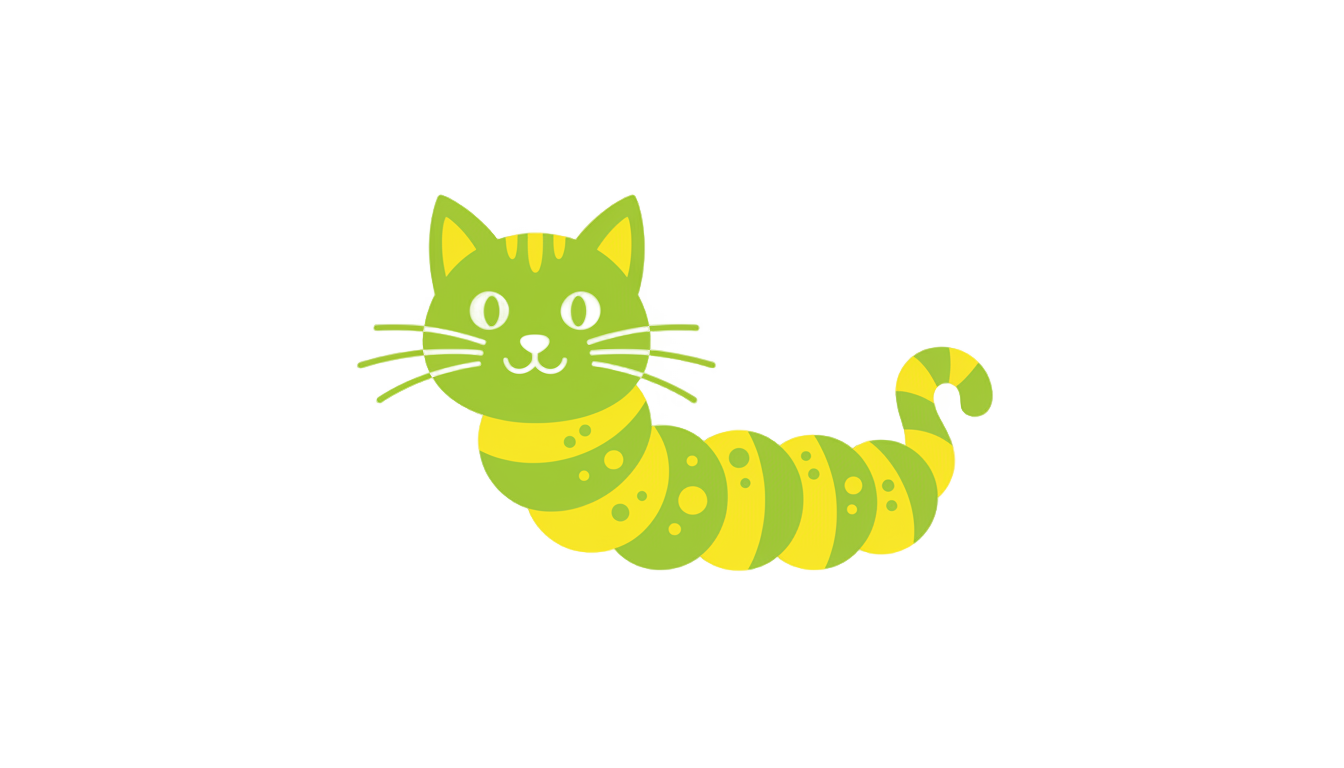 caterpillar cat logo png PNG transparent background