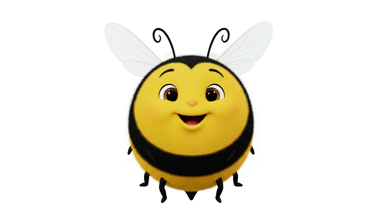 bee cartoon png PNG transparent background
