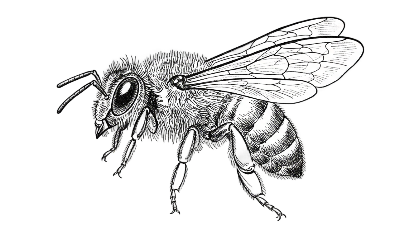 honey bee outline png PNG transparent background