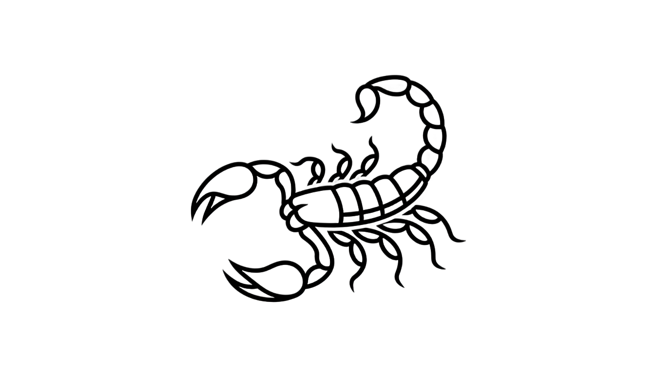simple scorpion tattoo png PNG transparent background