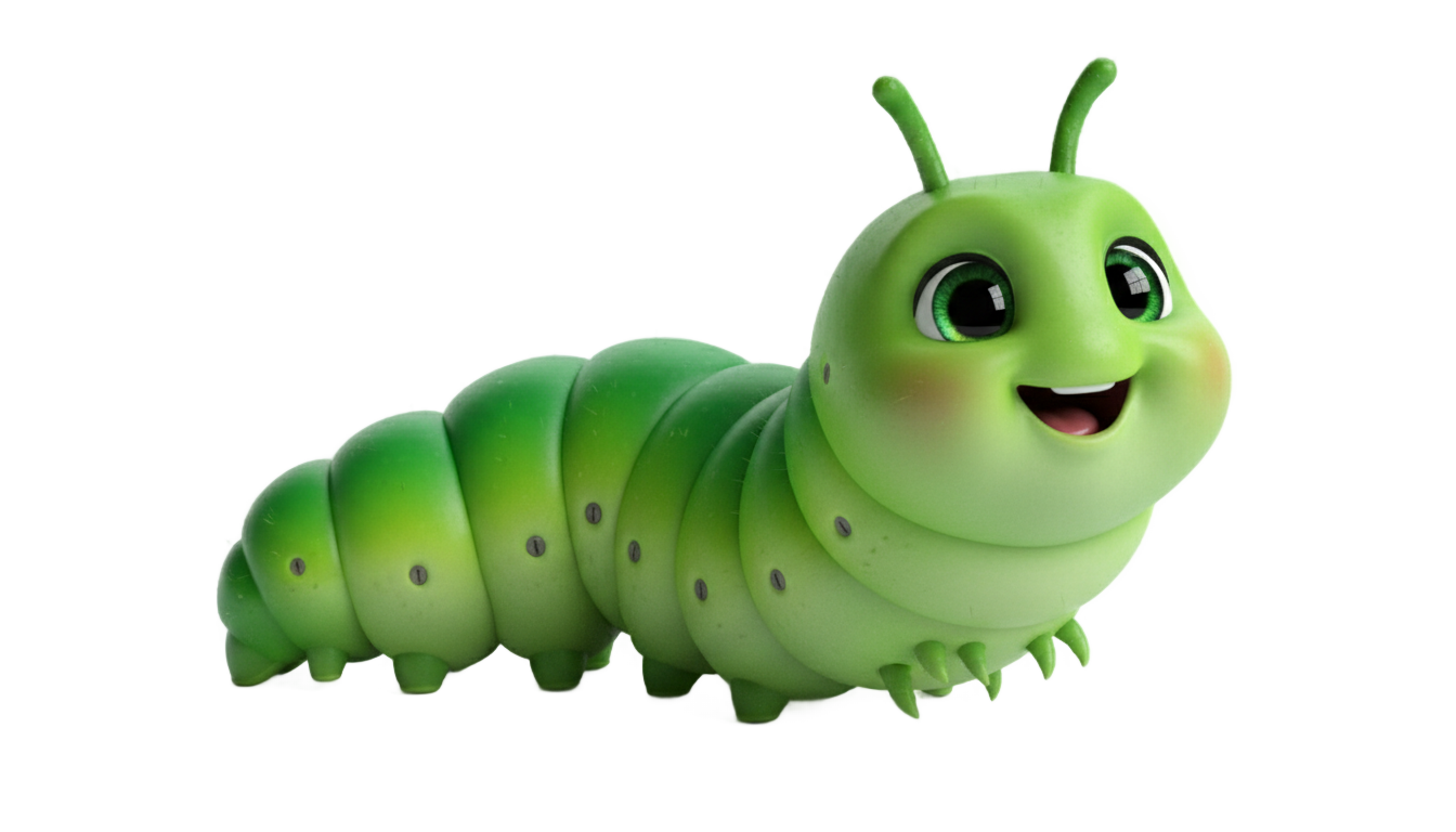 cute caterpillar png PNG transparent background