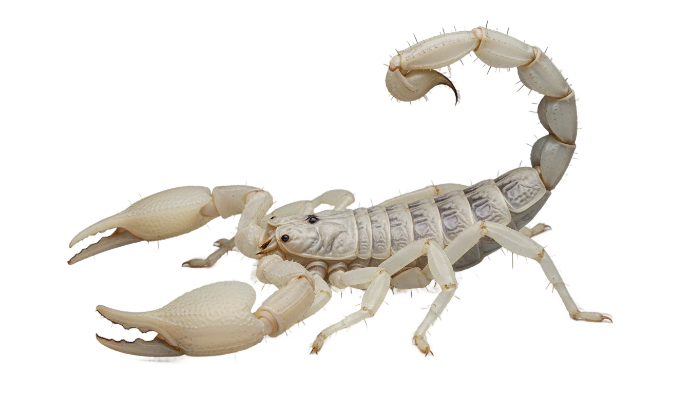 white scorpion png PNG transparent background