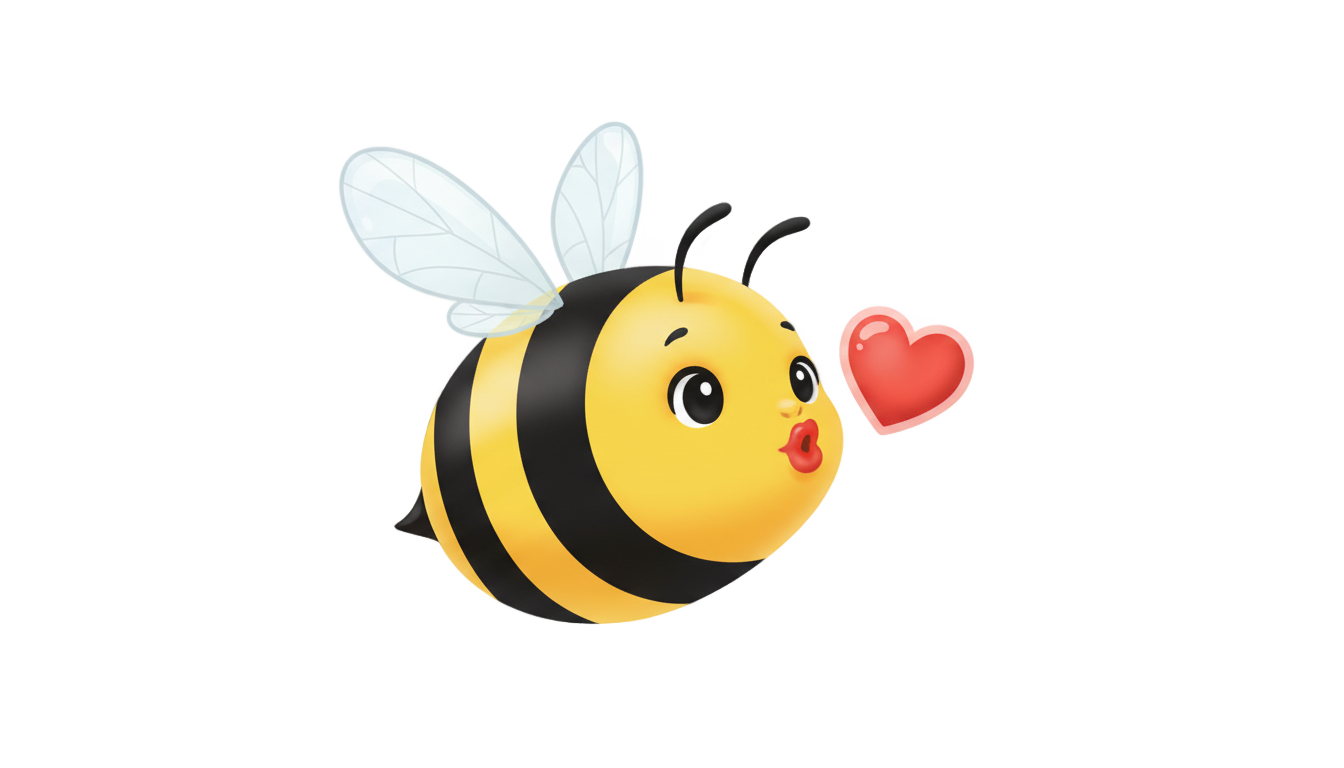 kiss png bee PNG transparent background