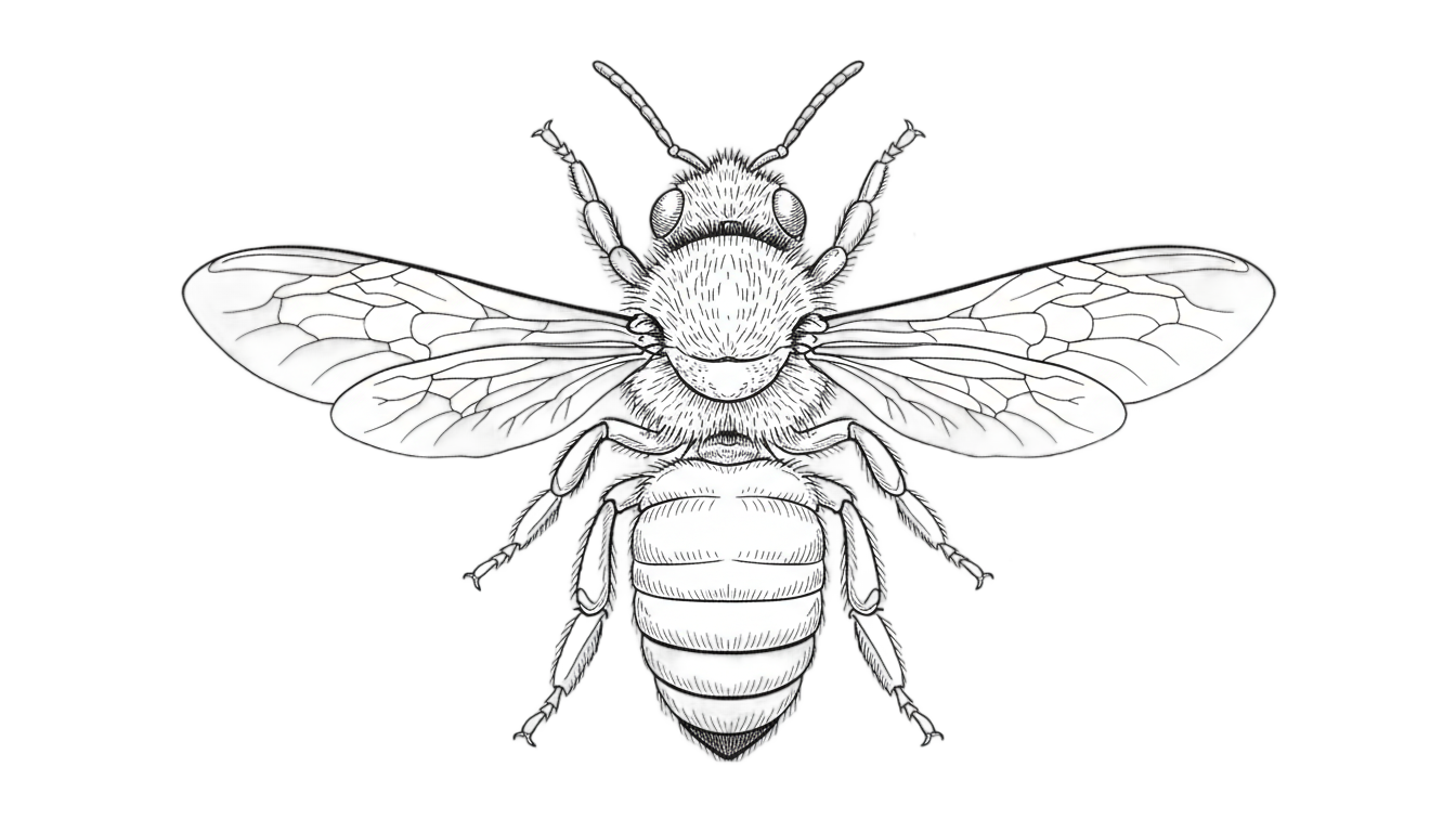 honey bee outline png PNG transparent background