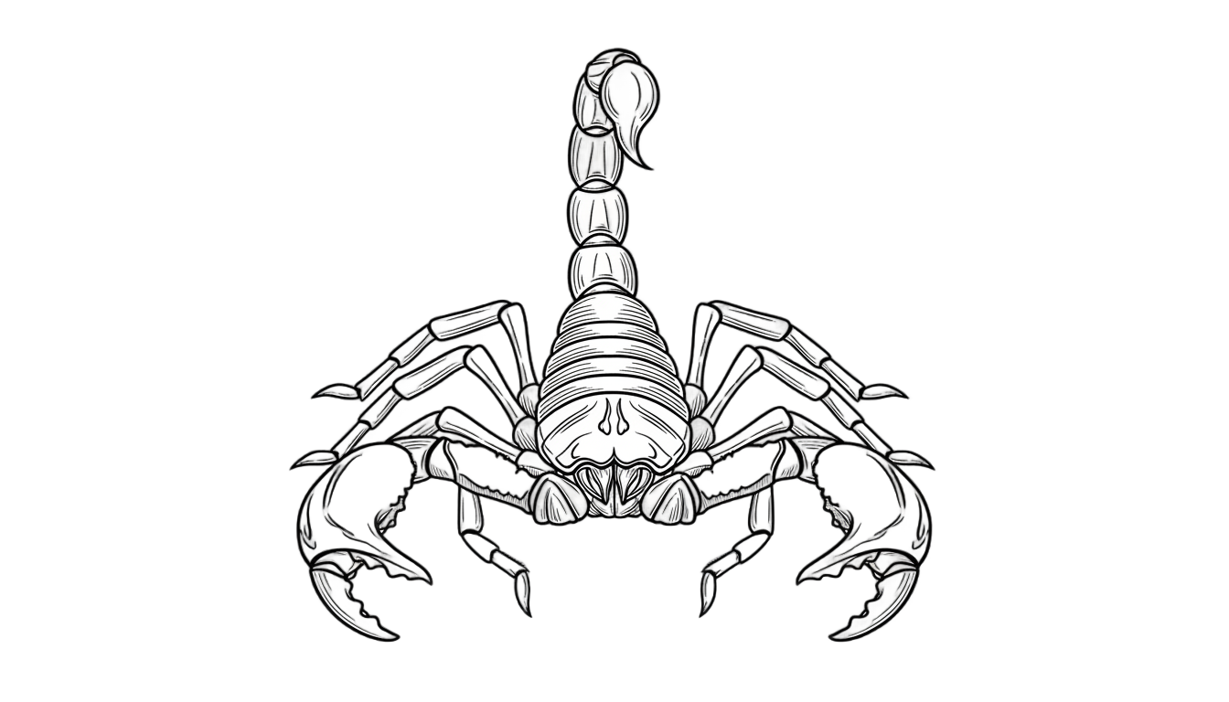 scorpion outline png PNG transparent background
