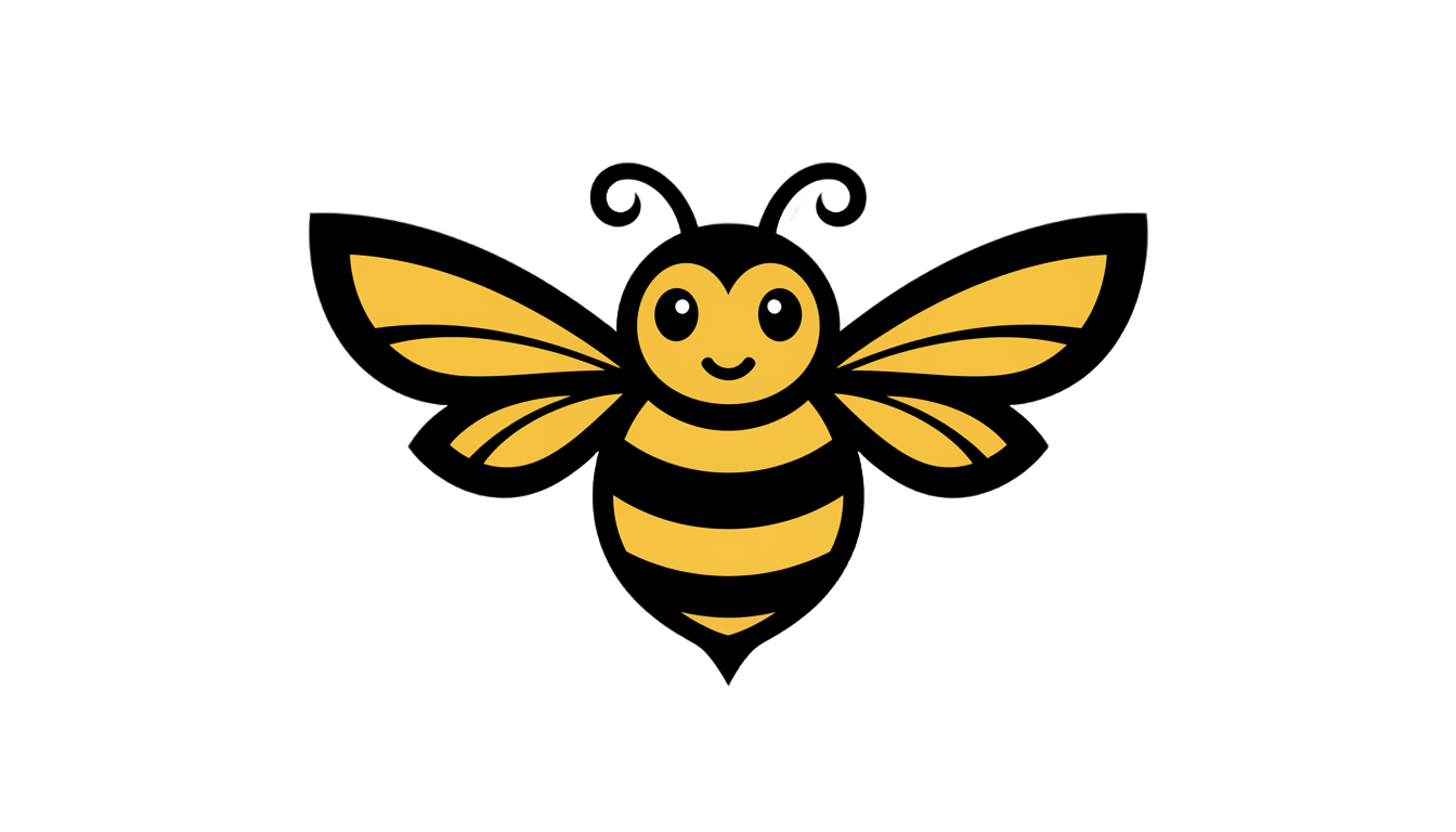 honey bee logo png PNG transparent background