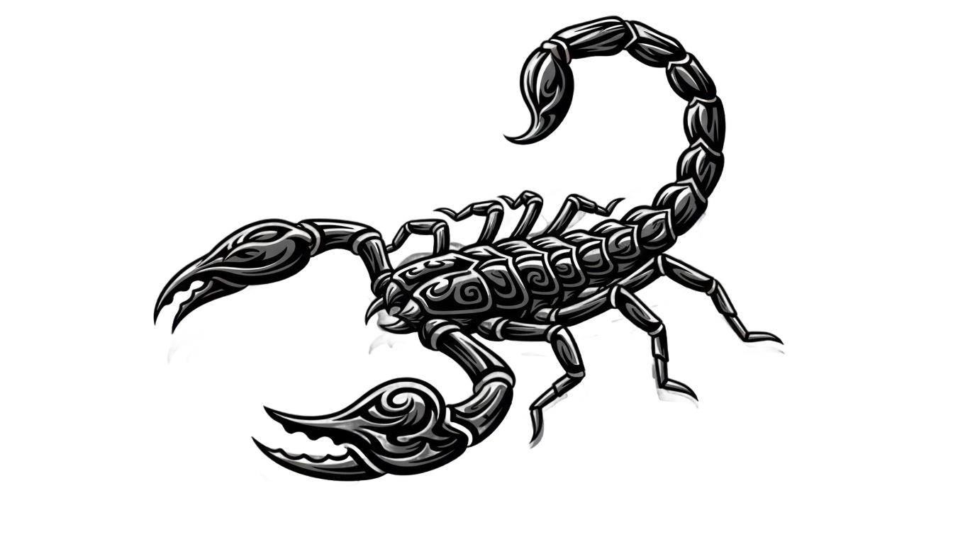 black scorpion tattoo png PNG transparent background