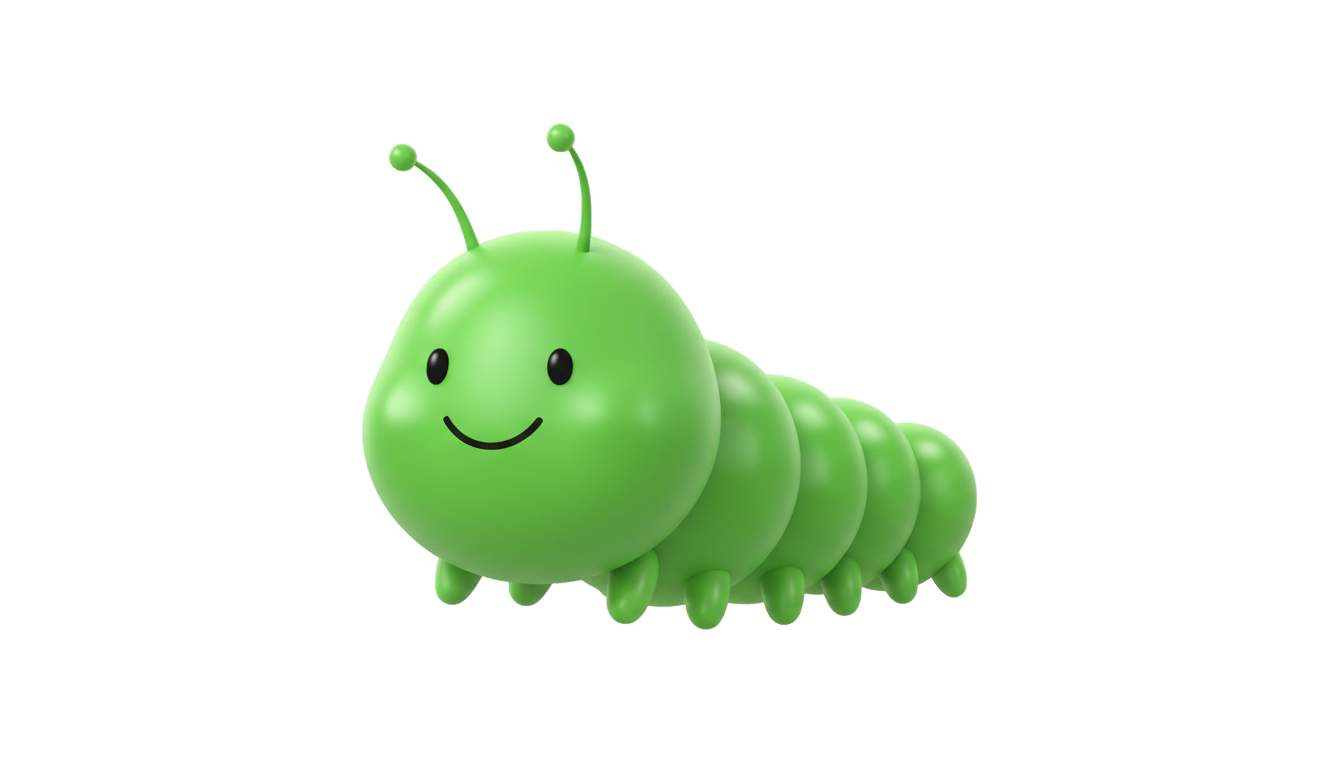 caterpillar emoji png PNG transparent background
