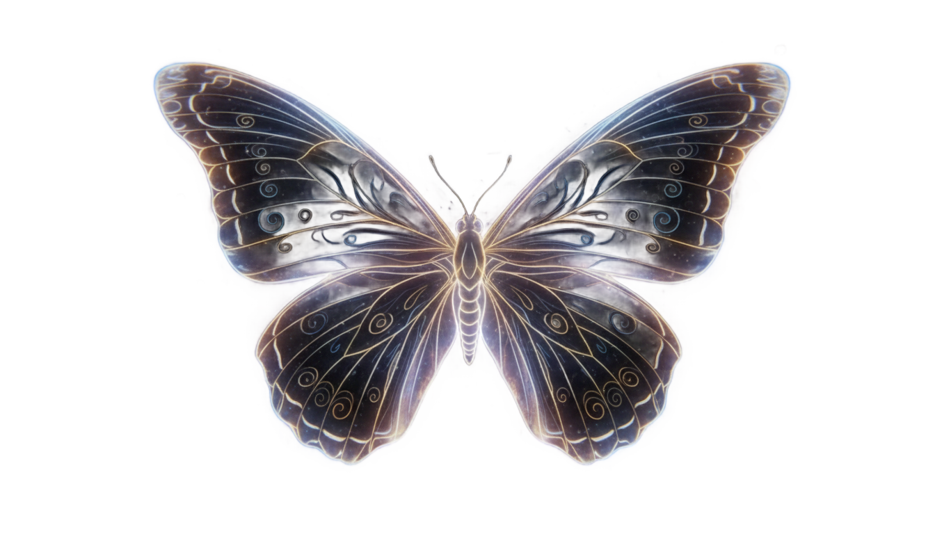 glowing butterfly png PNG transparent background