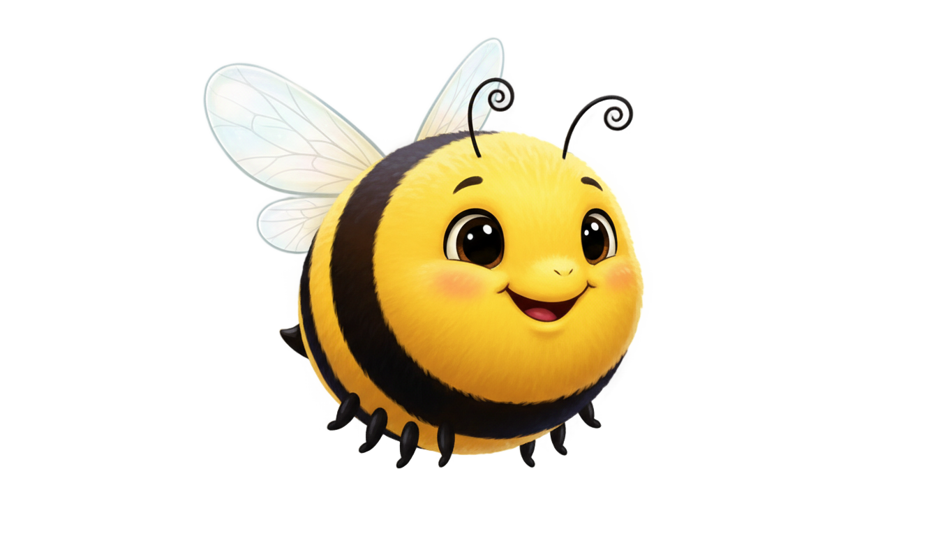 bee cartoon png PNG transparent background