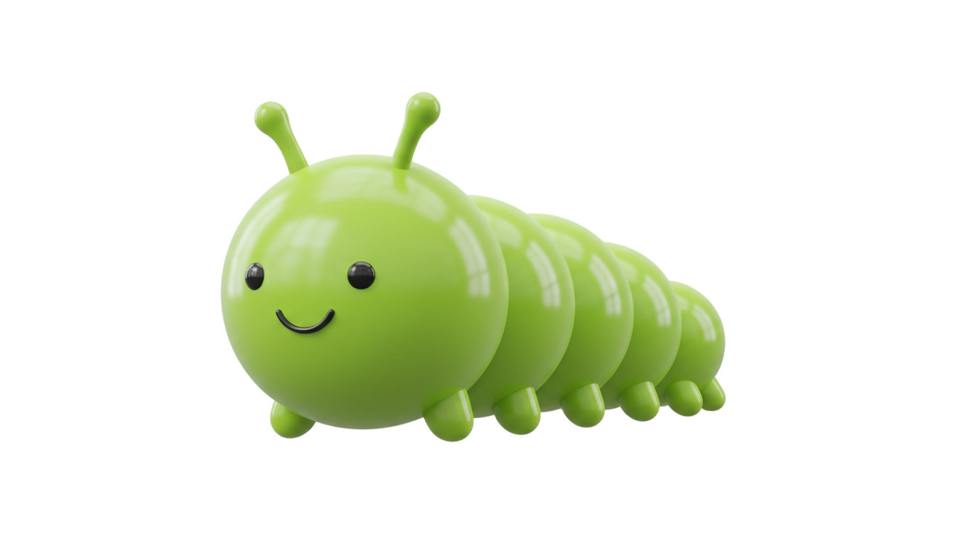 caterpillar emoji png PNG transparent background