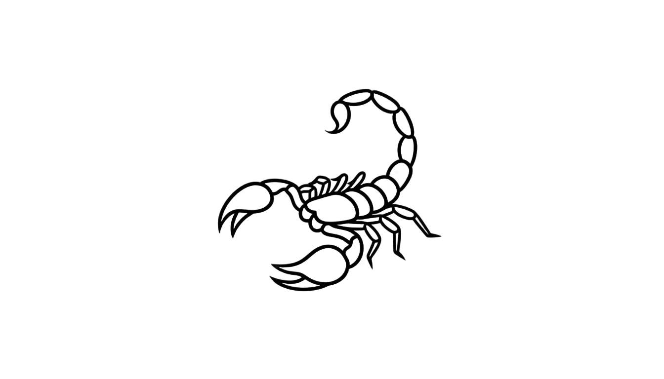 simple scorpion tattoo png PNG transparent background