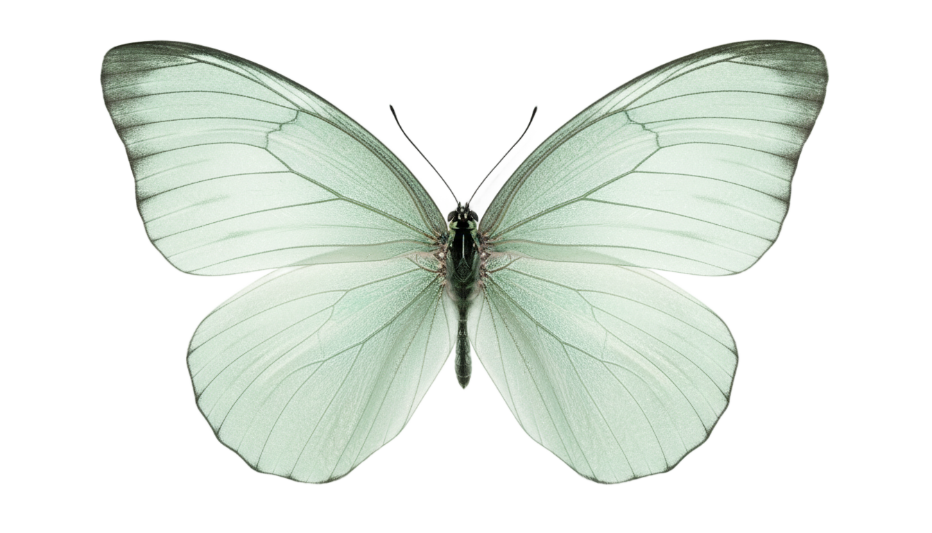 light green butterfly png PNG transparent background