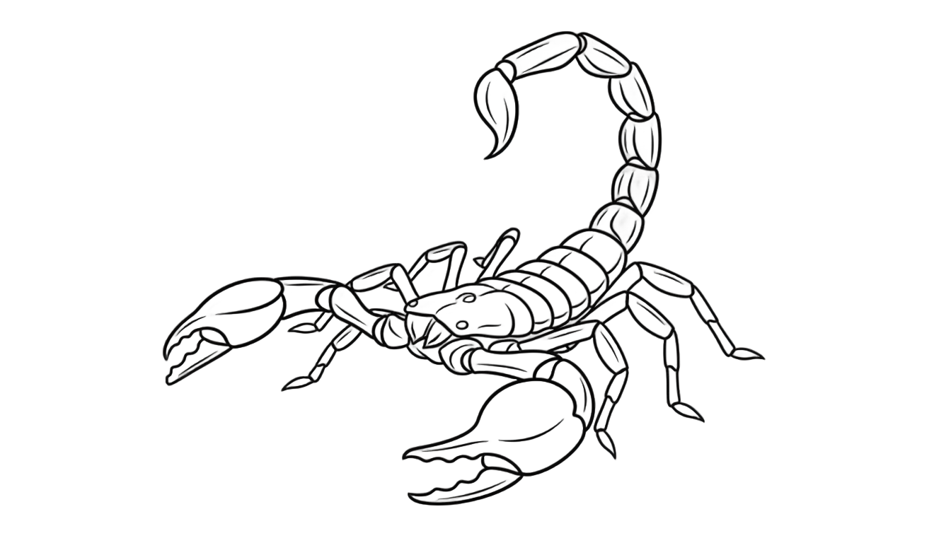 scorpion outline png PNG transparent background
