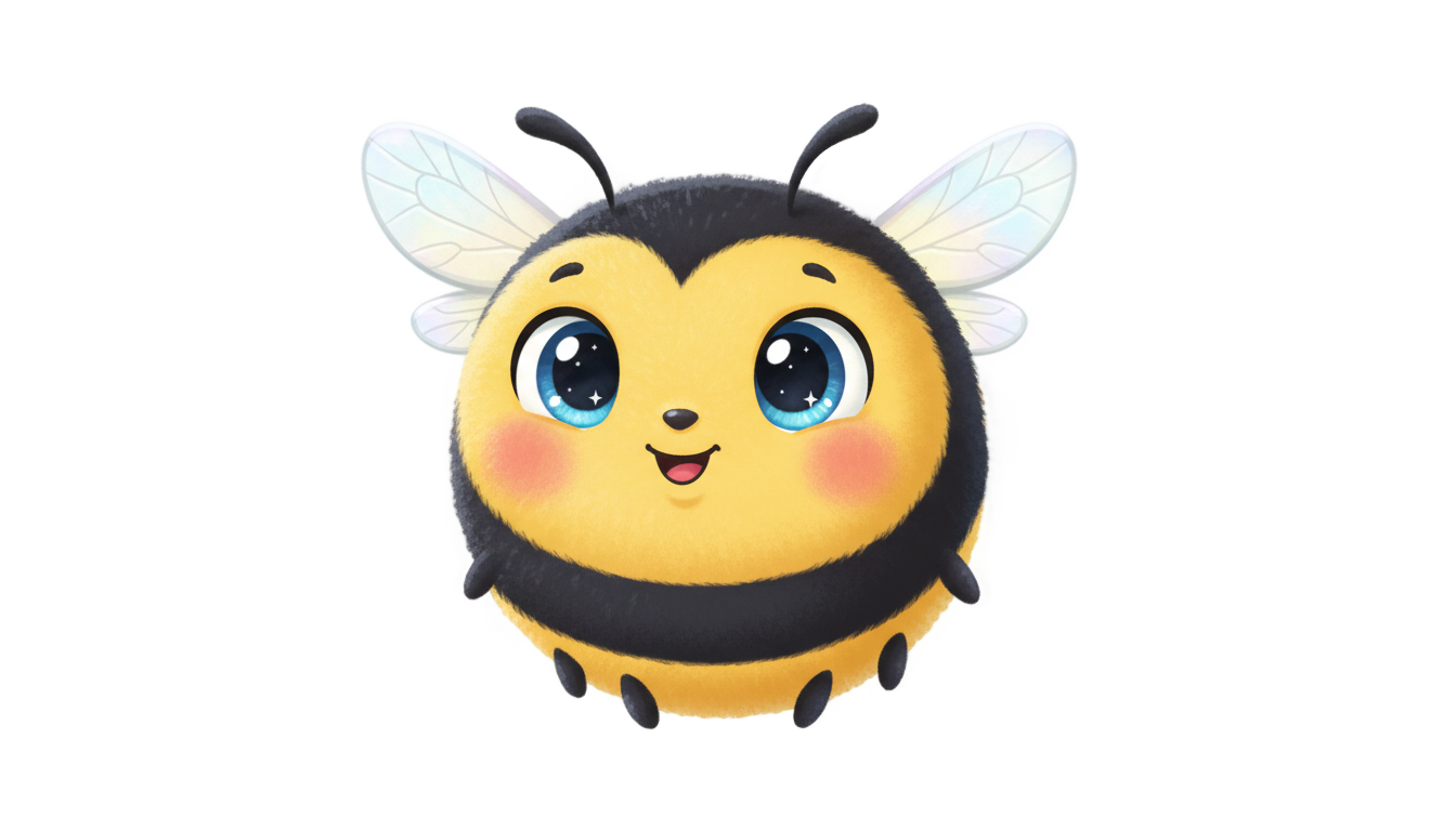cute cartoon bee png PNG transparent background