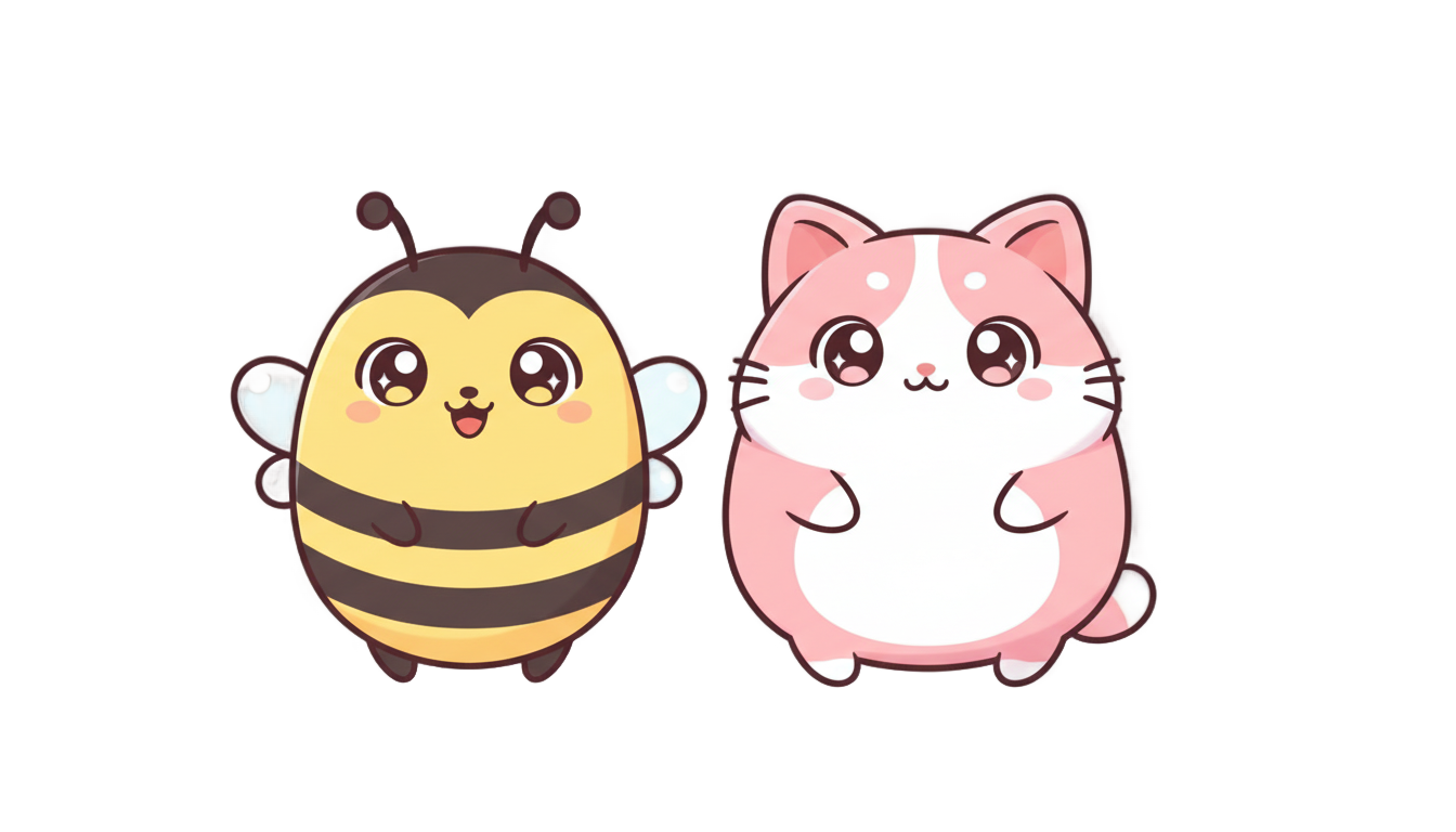 bee and puppycat png PNG transparent background