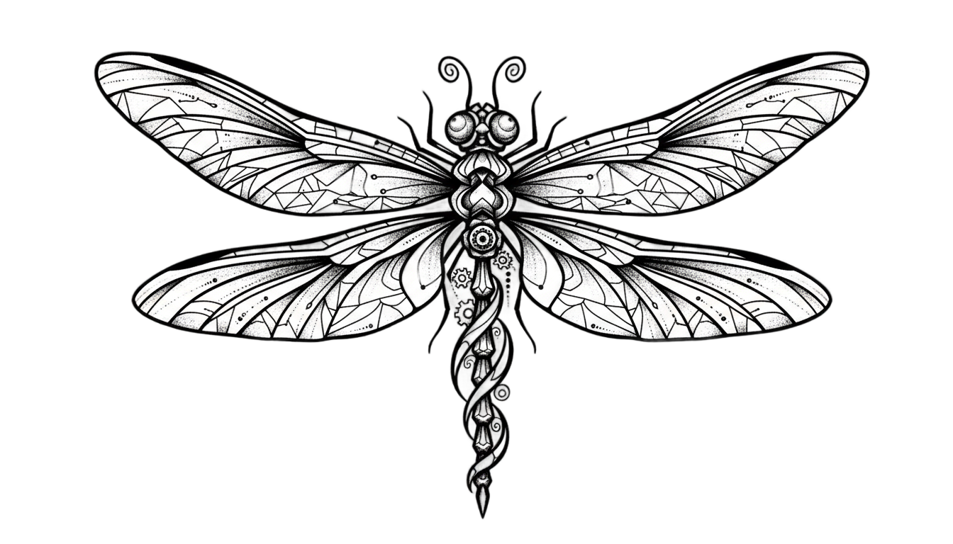 dragonfly tattoo png PNG transparent background