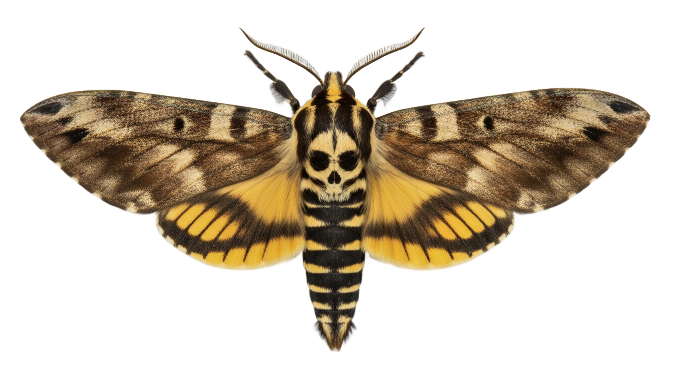 death head moth png PNG transparent background
