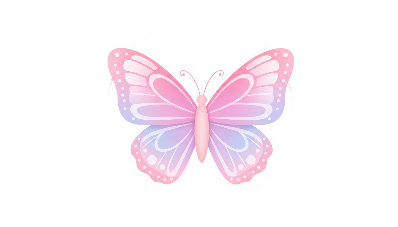 pink butterfly emoji png PNG transparent background