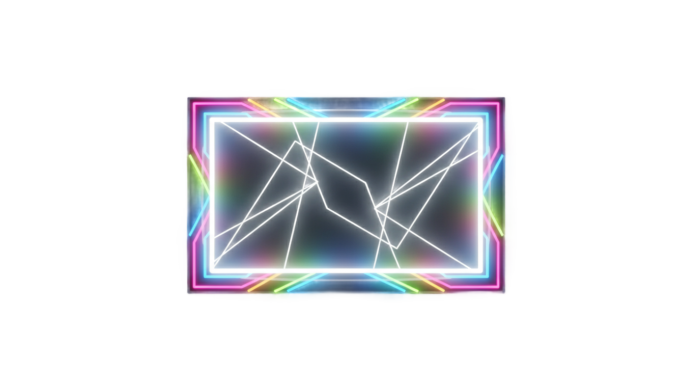 neon light box png PNG transparent background