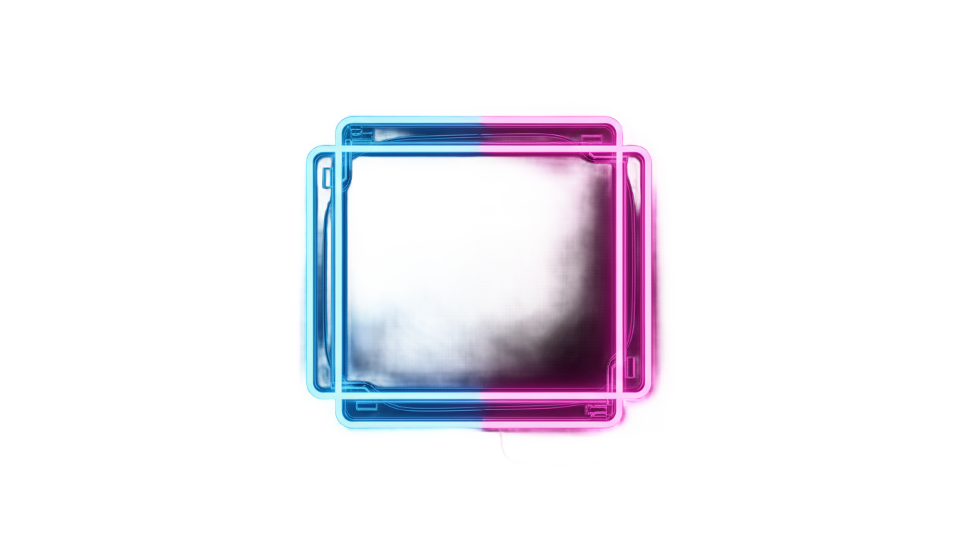 neon light border png PNG transparent background