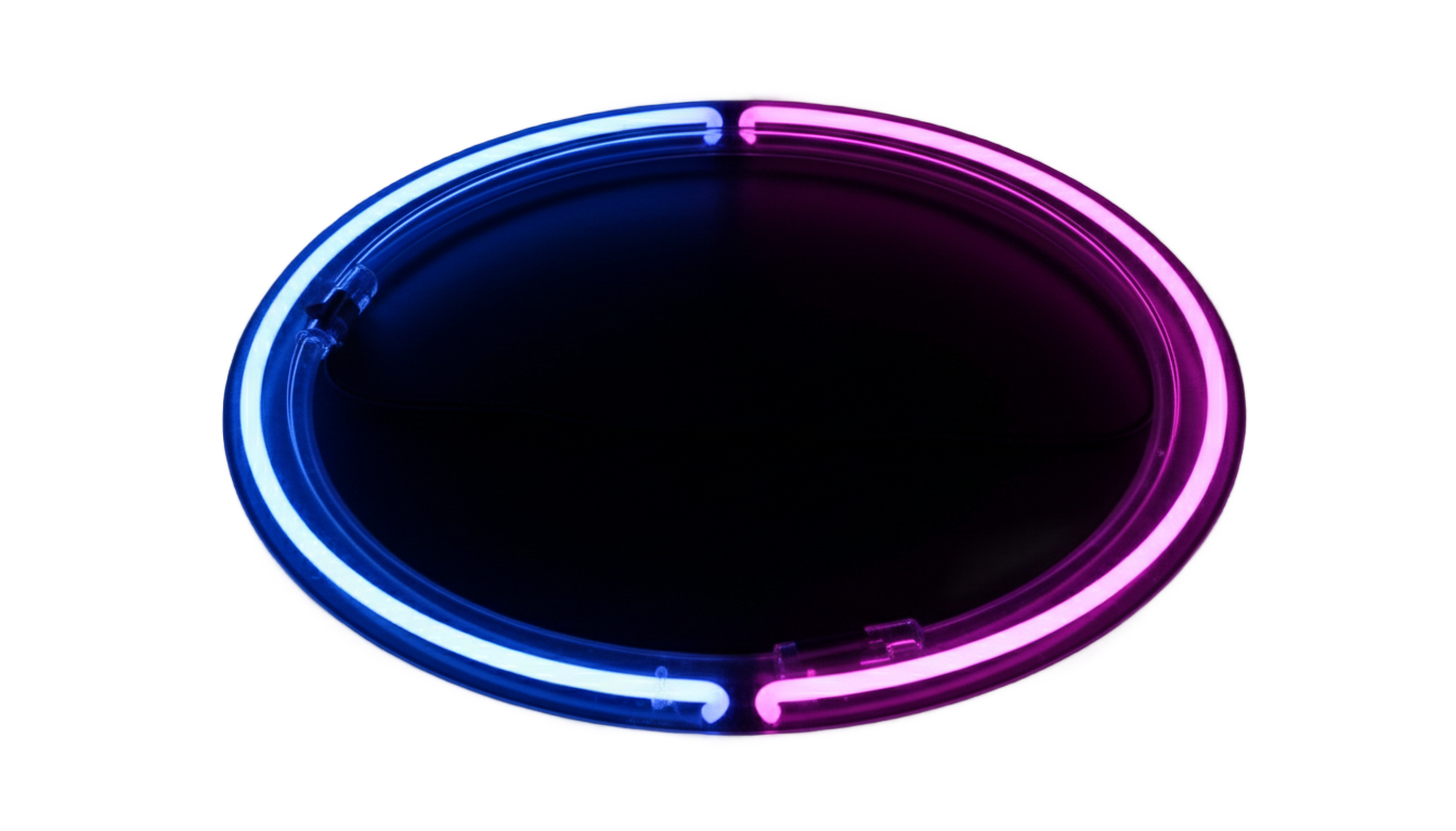 round neon light png PNG transparent background
