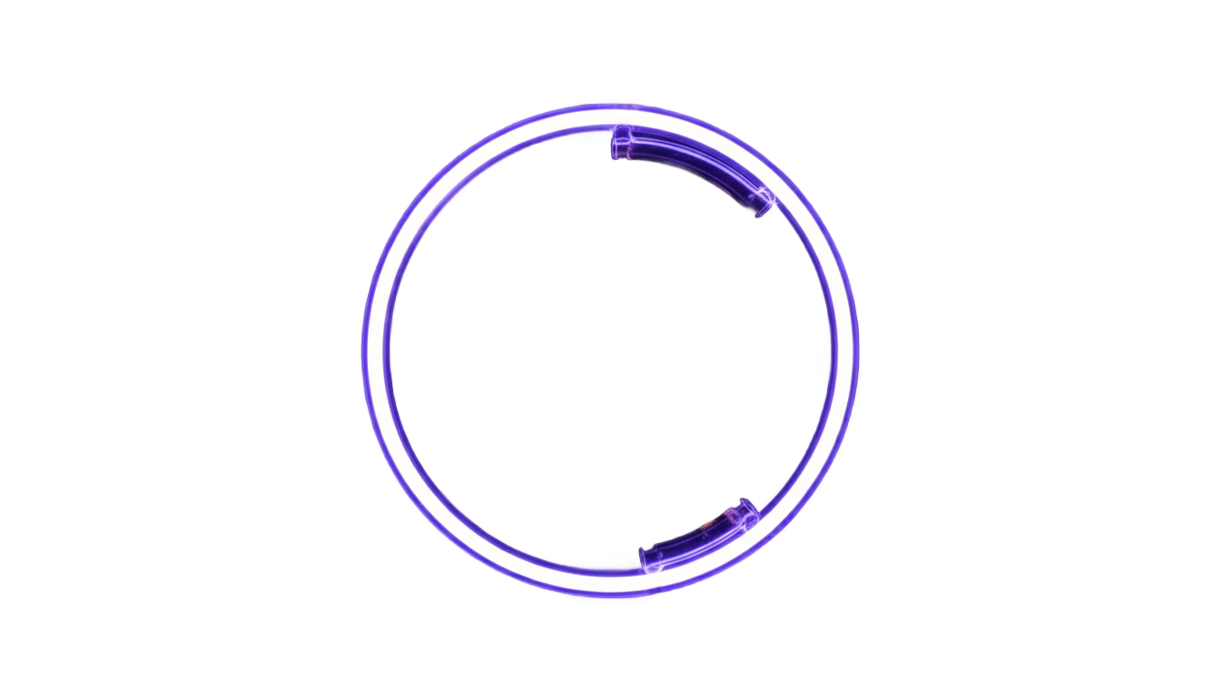 round neon light png PNG transparent background