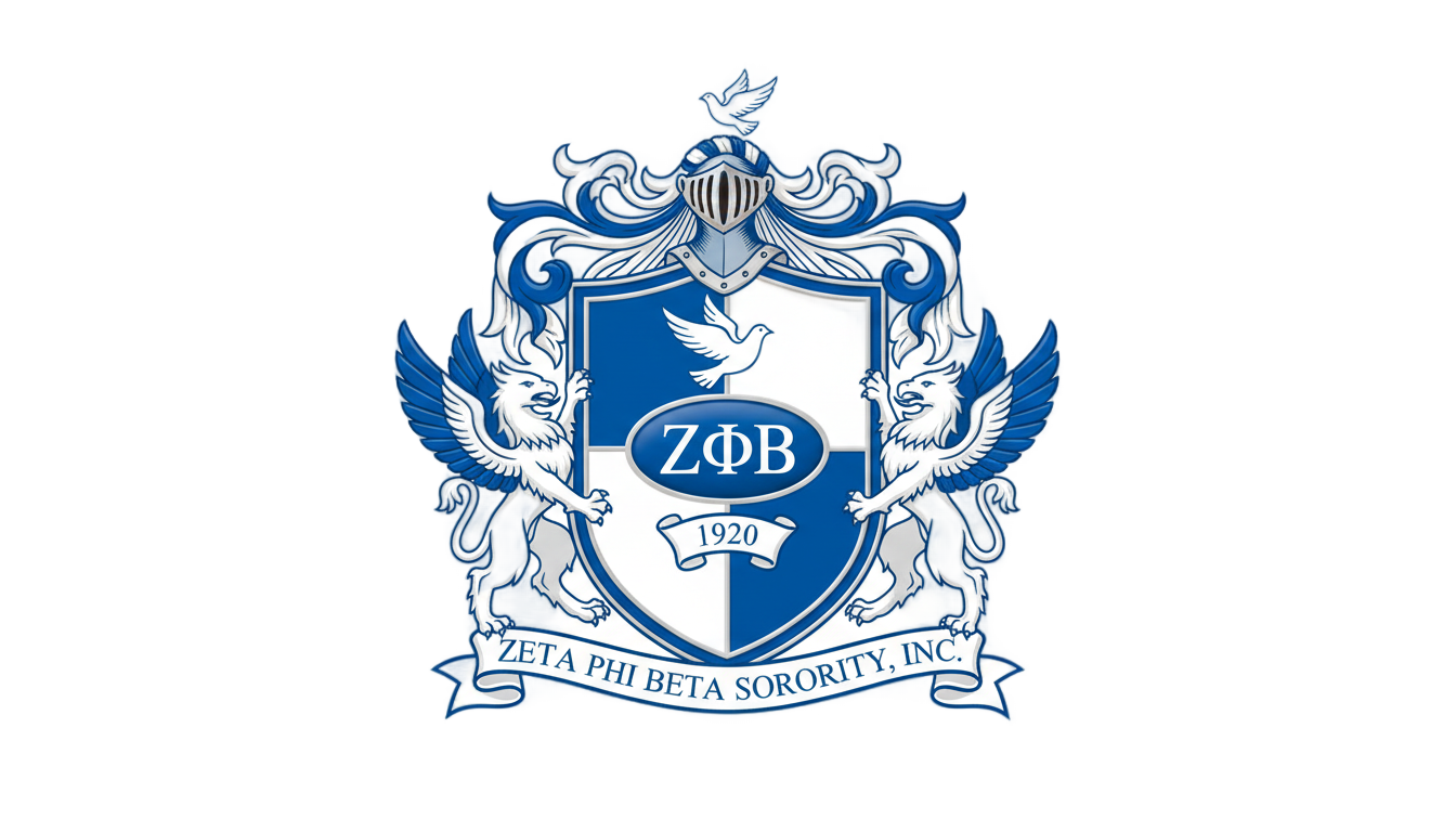 zeta phi beta crest png PNG transparent background