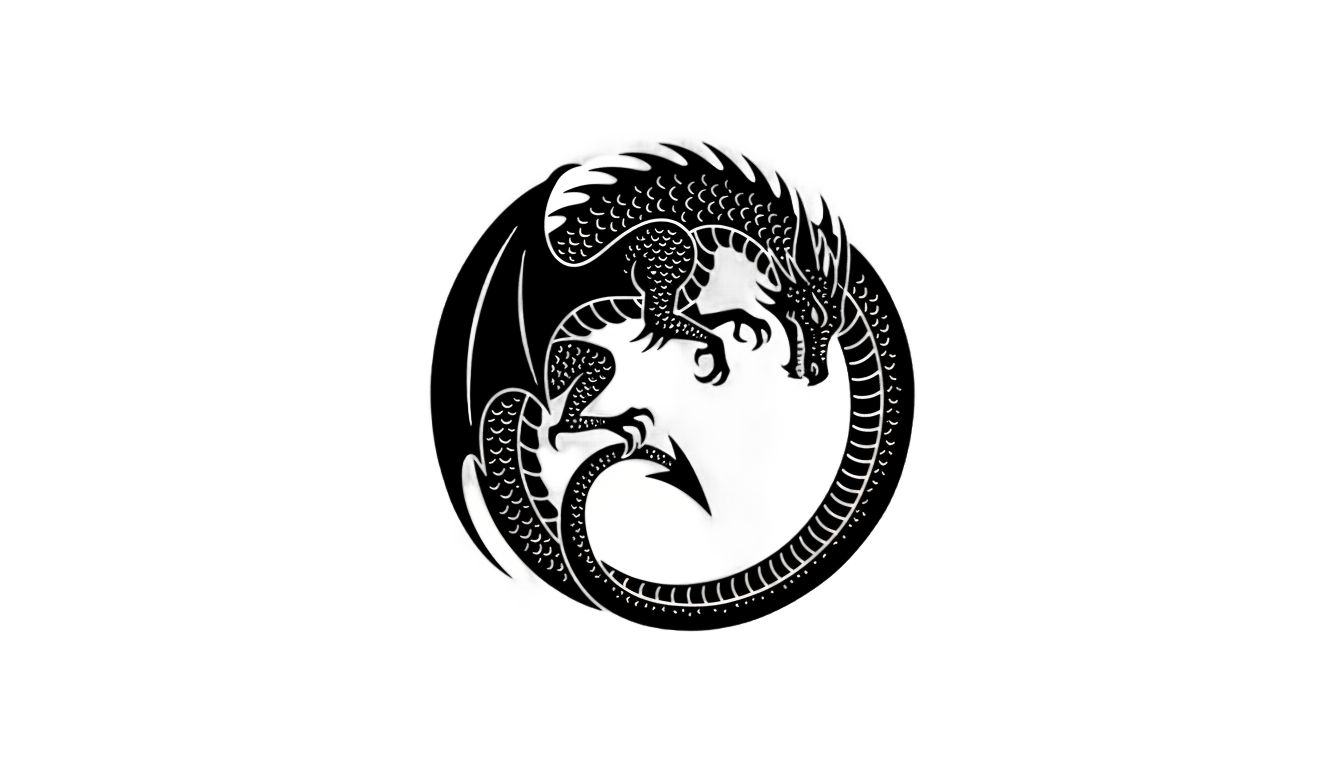 circle dragon logo png PNG transparent background