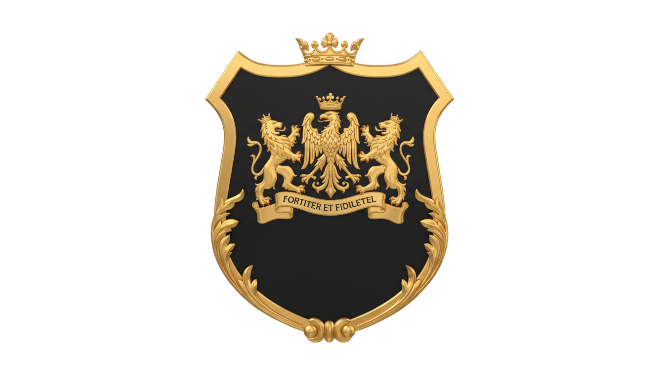 black and gold shield logo png PNG transparent background