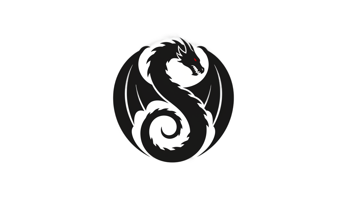 circle dragon logo png PNG transparent background