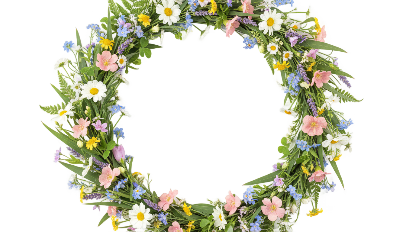 flower circle logo png PNG transparent background