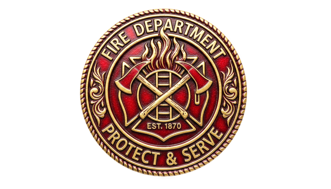 firefighter emblem png PNG transparent background