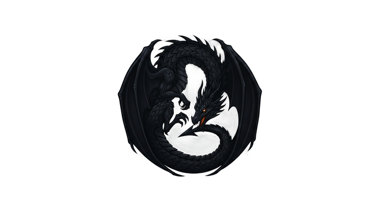 circle dragon logo png PNG transparent background