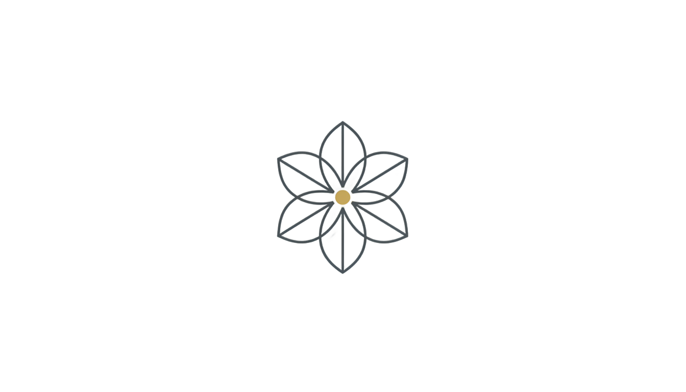 circle flower logo design png PNG transparent background