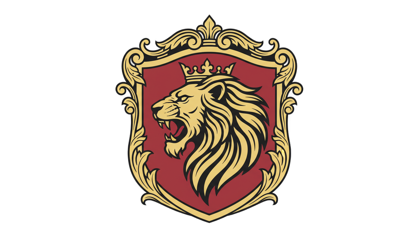 lion shield logo png PNG transparent background