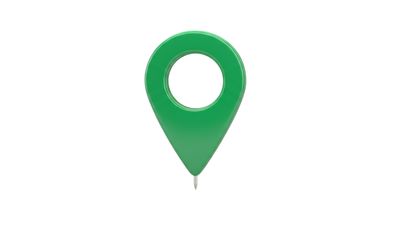 green map pin png PNG transparent background