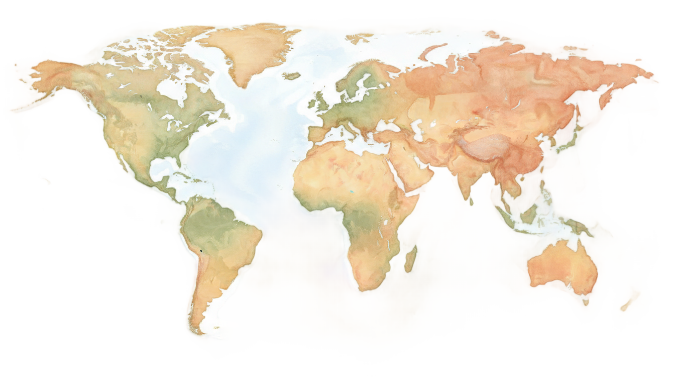 watercolor world map png PNG transparent background
