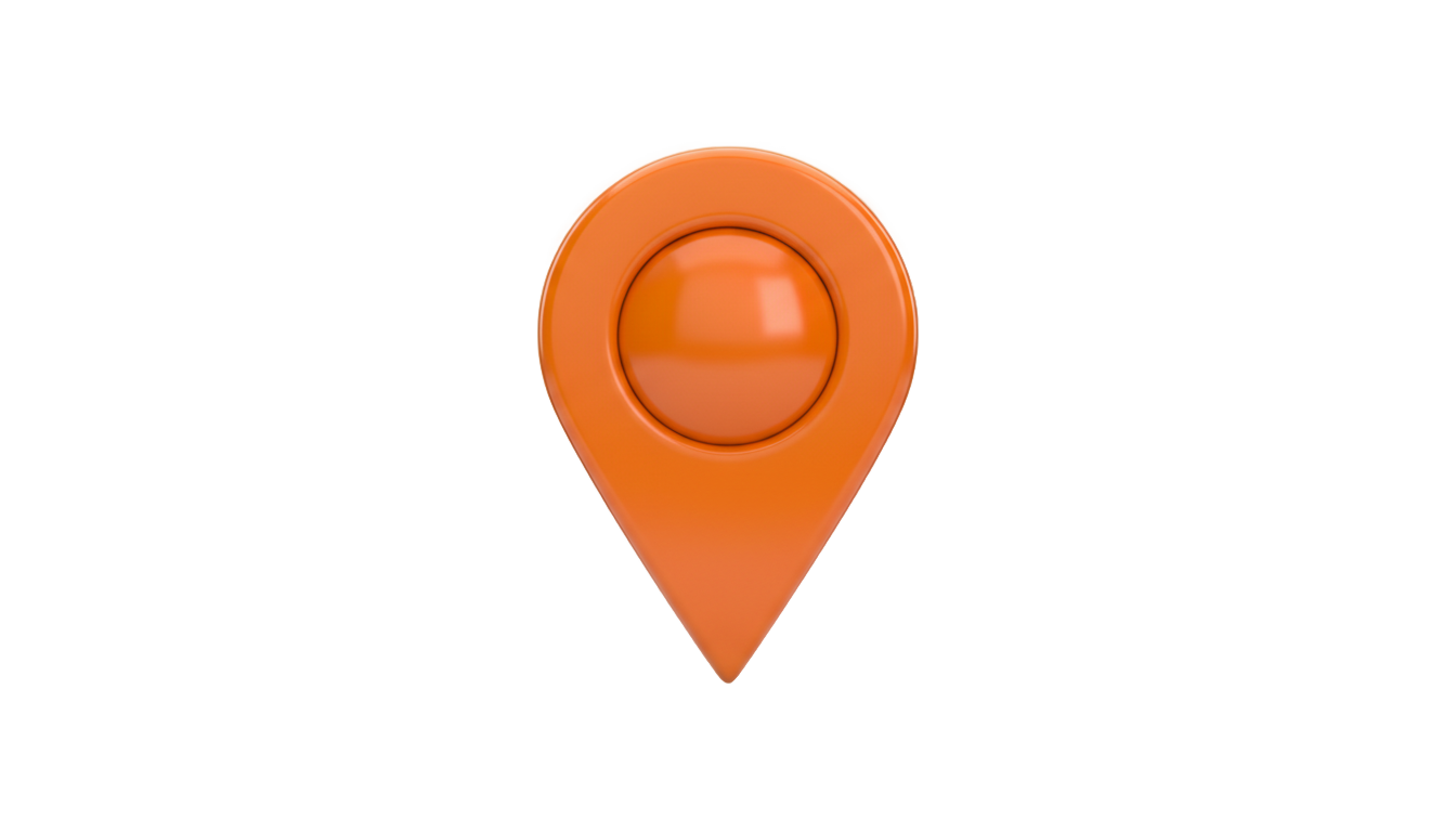 orange map pin png PNG transparent background