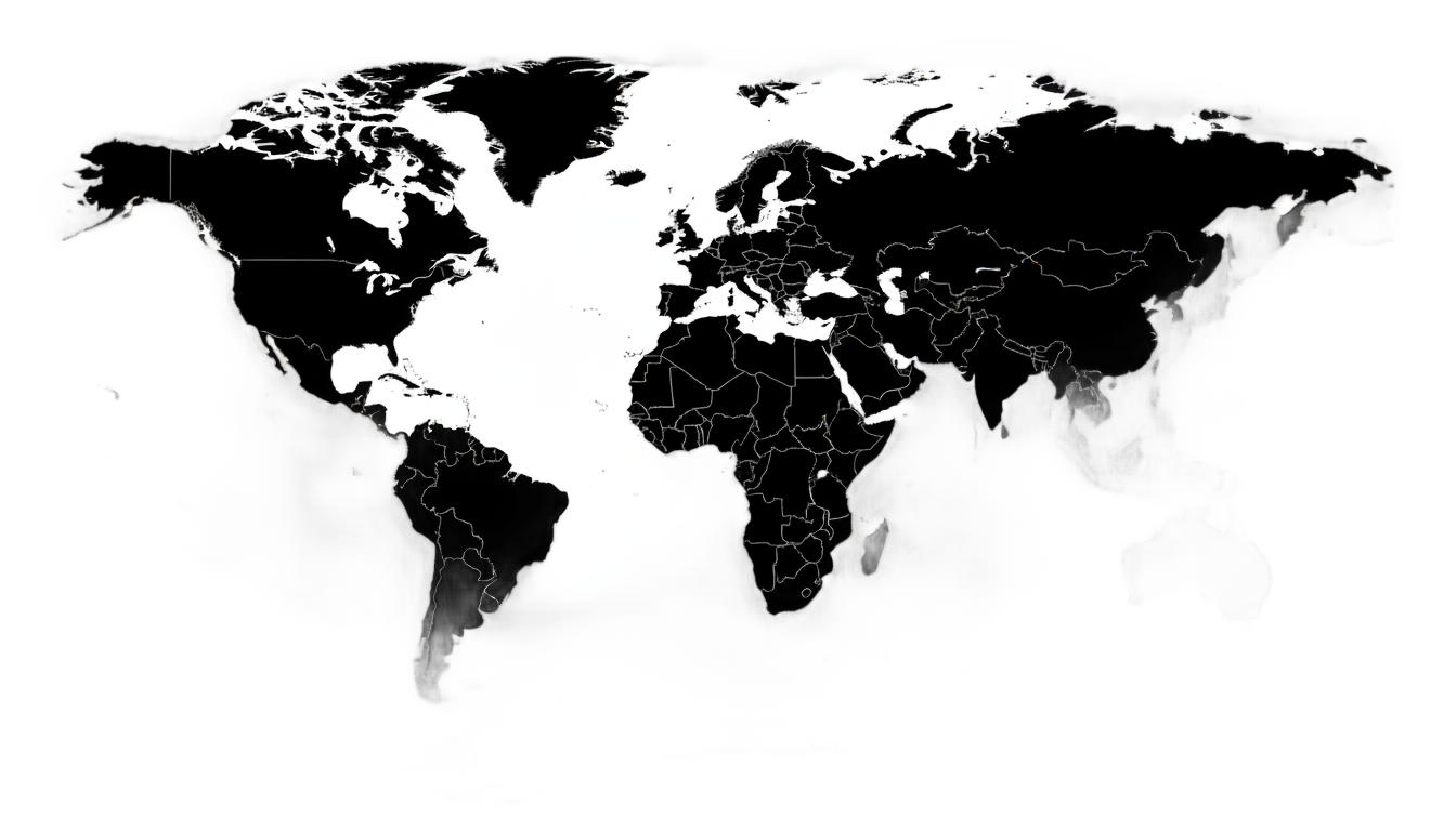 world map black and white png PNG transparent background